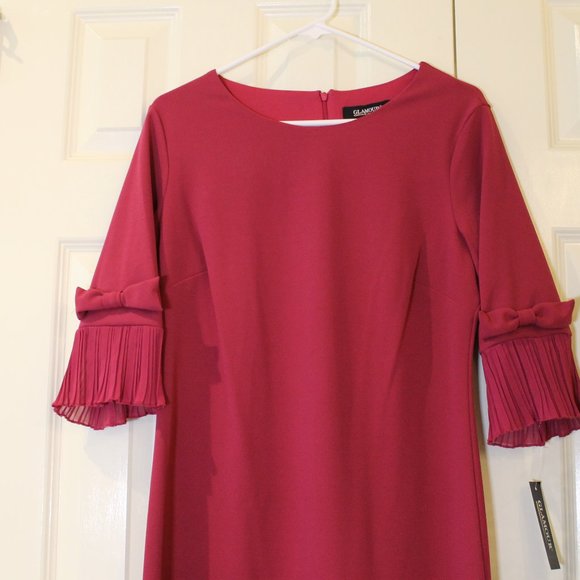 Glamour Red Dress Berry Red with 3/4 sleeves Size 10 NWT - Picture 5 of 15